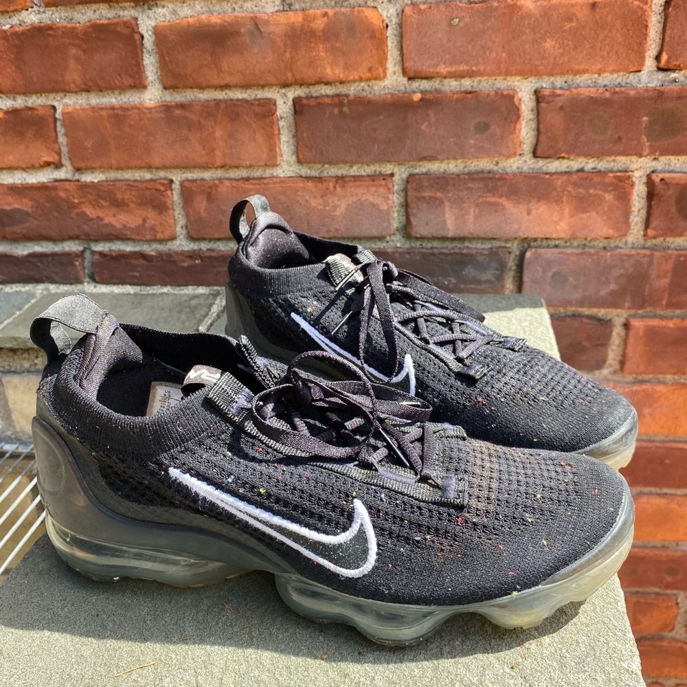 Nike Black Knit Sneakers with White Swoosh